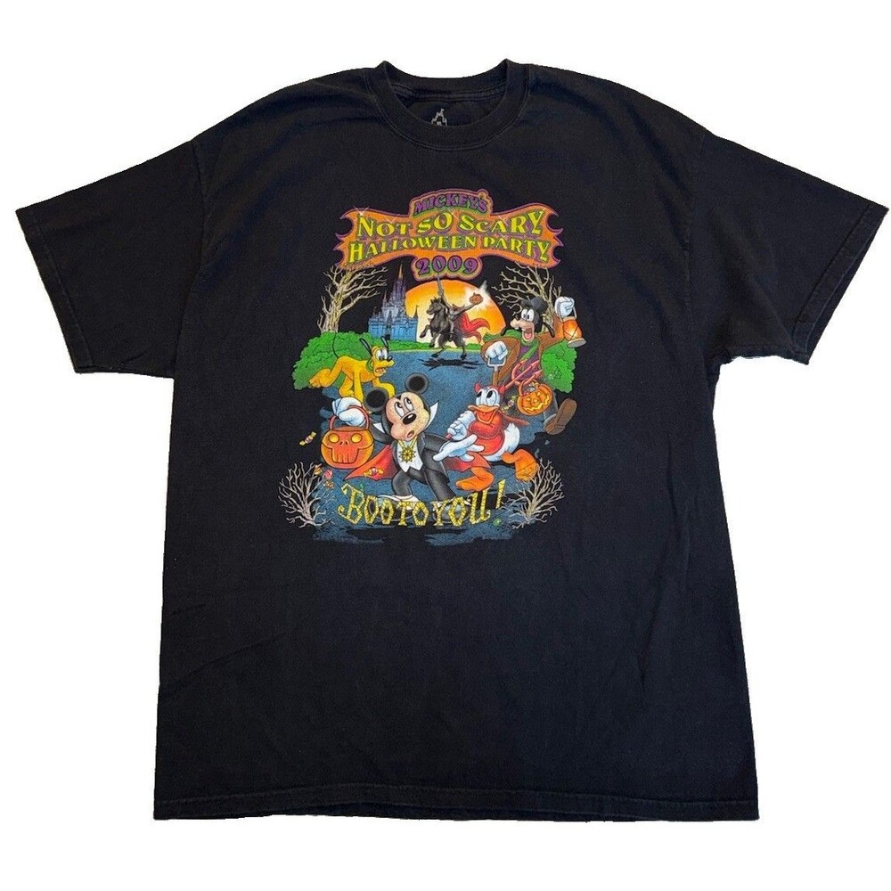 Disney 2009 Mickey Not So Scary Halloween Party Boo To You Shirt XL WDW